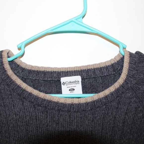 Mens Grey Columbia Sweater - Picture 4 of 6